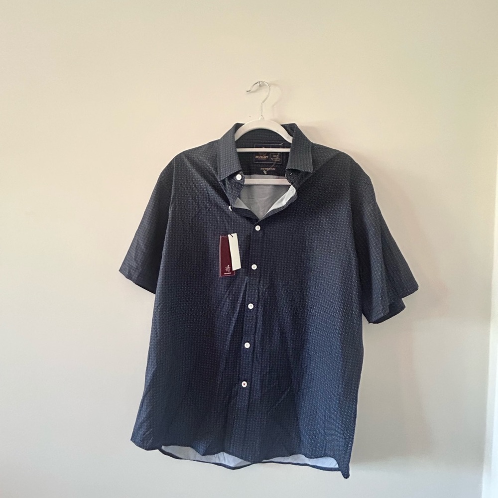 RUGBY UNIVERSITY • Blue Men’s Short Sleeve Shirt • Large •